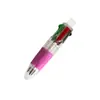 Atacado de fábrica mini caneta esferográfica 4 cores fofa estudante mini caneta multicolorida botão de pressão cor caneta para diário de bordo material de escritório