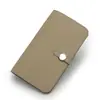 Moda europea y americana primera capa piel de vaca patrón lichi billetera billetera platino para mujer clutch largo bolso porta pasaporte de cuero