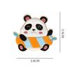 Broche de panda gigante lindo insignia conmemorativa de animal de dibujos animados personalizada decoración de bolsa regalo para novias creativo al por mayor femenino