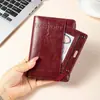 Capa de Passaporte em Couro PU em Estoque com Fivela, Multifuncional, Durável, Anti-Magnético, Antifurto, Porta-Documento de Identidade Bolsa para Passaporte