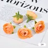 Flores Artificiales Estilo Europeo Mini Brotes de Té Cabezas de Flor Accesorios DIY Hecho a Mano Material de Flor de Seda Tocado Pasador Flor Decorativa