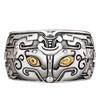 Bestia Mítica Codiciosa Devora Tesoro Pixiu Anillo de Plata Pura Vintage Plata de Ley S990 Ajustable Personalidad Anillo Audaz para Hombres