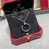 Colar de Unha Banhado a Ouro V 18K Ouro Rosa Mais Vendido para Mulheres, Prata Pura com Fecho Completo de Diamante, Corrente para Clavícula, Estilo de Luxo de Nicho para Casais