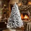 Árbol de Navidad Artificial de PVC Modelo Nuevo Transfronterizo Decoraciones Navideñas Adornos Grandes de Árbol de Navidad Flocado para Habitación de Hotel