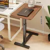 Mesita de noche para dormitorio, móvil y ajustable, mesa pequeña para la cama, mesa plana multifuncional para la litera inferior, almacenamiento para laptop