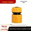 Atacado conector rápido de água de quatro pontos plástico amarelo brilhante acessórios de pistola de água para lavagem de carro de alta pressão conector rápido de tubo de água de mangueira de 4 pontos