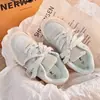 Zapatos de Cuero con Panel de Panal para Mujer 2025 Otoño Nuevos Versátiles Estudiante Suela Gruesa Casual Blancos Tendencia Ins