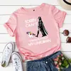 Camiseta de Manga Curta Unissex de Verão Pet Street Unicórnio