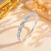 Pulsera de cable trenzado con patrón de rombos completos, entrelazada tridimensionalmente, densamente engastada con circonita cúbica, pulsera fina, lujo ligero, para la oficina, regalo para novia, joyería versátil