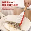 Espátula de Silicone e Aço Inoxidável para Fritar Peixe Frigideira Antiaderente Espátula Resistente a Altas Temperaturas Utensílio Doméstico para Refogar Panqueca Espátula Borboleta Espátula Transfronteiriça