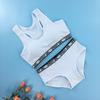 Conjunto de Ropa Interior de Desarrollo para Niñas con Letras de Moda para Escuela Secundaria y Primaria Chaleco Pequeño con Almohadilla de Esponja Ropa Interior