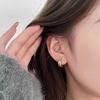 Pendientes de estilo diario con hebilla de rombo de alta calidad, sencillos y combinables, para mujer