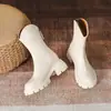Botas Chelsea Martin Tendência em Couro Genuíno para Mulheres, Outono e Inverno 2026, Estilosas e Afinando a Silhueta, Botas de Cano Curto com Cadarço Estilo Britânico