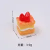 Bolo de Morango Delicioso Comida-Temática Criativo DIY Acessórios Cola de Creme Resina Peças Pequenas Materiais Atacado