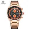 Relógio Masculino Aliexpress Estilo Business Multifuncional Quartzo de Pulso 3 Ponteiros Segundos Correndo Transmissão ao Vivo Dropshipping