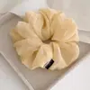 Diadema Extra Grande para Intestino Grueso, Simple Retro Estilo Francés Alta Elástica Cuadros Elegante Goma para el Cabello, Diadema Amarillo Ganso de Celebridad de Internet Coreana