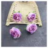 Flores de simulación capullos de té pequeños flores pequeñas cabezas de flores bodas flores artificiales flores de seda hecho a mano DIY flores decorativas cortinas de cuentas cuentas de hilo
