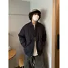 Jaqueta de Lapela de Inverno Casaco de Algodão para Homens e Mulheres, Estilo Japonês Funcional Cleanfit Quente Solta Jaqueta de Trabalho, Caimento Solto