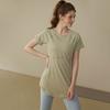 Novedad Estilo Deportivo Manga Corta para Mujer, Adelgazantes y de Gama Alta, Tops de Yoga, Camisetas de Fitness de Longitud Media que Cubren los Glúteos para Correr