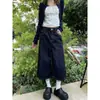 Shorts de Mezclilla Azul Oscuro para Mujer, Estilo Delgado de Primavera y Verano, Nuevos Pantalones de Pierna Ancha Sueltos de Cintura Alta 7/8 2026