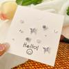 Pendientes de plata con forma de mariposa rosa, pequeños, bonitos y dulces, con un diseño de nicho, nuevos y frescos pendientes de estilo hada.