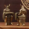 Estatua de Bronce Yandi Huangdi de Latón tamaño pequeño Estatua de Shennong Yandi Figura de los Cinco Emperadores Antiguos Escultura Adornos de Paisaje Urbano