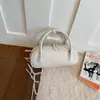 Bolsa de mão fosca de nicho coreana, estilosa e única, bolsa Boston moderna, bolsa de ombro e transversal casual para o dia a dia