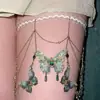 Corrente de Perna com Borla e Renda Enrolada, Design de Nicho, Sexy e Versátil, Fashionável, Estilo Puro e Sedutor, Corrente de Perna Exquisita e de Alta Qualidade
