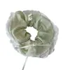 Encaje Cuadros Verdes Encaje Anillo para el Pelo Intestino Grueso Anillo para el Pelo de Mujer Accesorios para el Cabello de Gama Alta Lazo para Cola de Caballo Baja Pelo Grande Titular