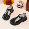 Sapatos Infantis Sapatos Pequenos de Couro para Meninas Sapatos de Princesa Sapatos Infantis Sapatos Individuais Primavera e Outono Novo Estilo Versão Coreana Crianças Médias e Grandes Sapatos Casuais para Estudantes