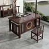 Nuevo Juego de Mesa y Sillas para Balcón Estilo Chino Madera Maciza Mesa de Té Kung Fu Mesa de Té Conjunto Integrado Hogar Preparación de Té Juego de Té Juego Completo Envío Gratis