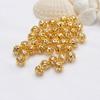Pequeñas cuentas de oro de 14 quilates que conservan el color oro, cuentas huecas hechas a mano para bricolaje, cuentas de flores huecas, accesorios de joyería, cuentas sueltas.