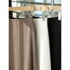 Saia de Lã Elegante para o Dia a Dia com Caimento Suave, Cintura Alta, Saia Midi Evasê Emagrecedora para Mulheres no Outono H083105