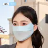 Jiaoxia mismo estilo sombrero de copa hueco sin costuras para mujer máscara de verano protección solar de malla transpirable anti-UV seda de hielo máscara de protección para los ojos