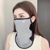 Mascarilla Protectora Solar para Mujer para Exteriores, Montañismo, Camping, Ciclismo, Anti-UV, Seda de Hielo, Transpirable, Velillo Delgado, Protector de Cuello