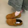 Primer Encuentro Temporada 2026 Otoño/Invierno Nueva Colección: Zapatos de Algodón Cálidos Estilo Birkenstock con Suela Blanda, Slip-On, Forro de Felpa, Diseño Artístico Retro para Mujer