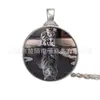Collar de Gema de Tiempo Flor/Dragón/Tigre Bagua Taiji Collar con Colgante Nuevo Europeo y Americano Joyería