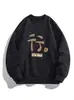 Sudadera Redonda de Moda para Hombre Nueva Colección Primavera y Otoño 2025 Estilo Americano Holgada Estilo Hong Kong Casual Versátil Sudadera para Hombre