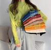 Suéter Estilo Cross-Border para Mulheres no Outono e Inverno, Blusa de Gola Alta Baixa para Usar por Baixo, Solto e Emagrecedor, Suéter Pulôver para Usar por Cima, Moderno