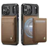 Funda protectora de cuero magnética dos en uno para carga inalámbrica y soporte para tarjetas, adecuada para iPhone 18 Pro y Samsung S26