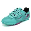 Nuevos Zapatos de Fútbol de Malla para Niños Velcro Zapatos de Entrenamiento Clavos Rotos Estudiantes de Primaria Competición Correr y Patear un Par de Zapatos