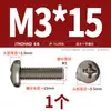 Tornillos de Titanio Puro Estándar Nacional Ta2 Pernos Cruzados de Cabeza Plana de Aleación de Titanio Tornillos de Cabeza Redonda Clavos de Máquina M2M2.5M3M4M5Mm