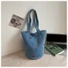 Bolsa de Ombro Simples de Grande Capacidade Estilo Coreano Transfronteiriça Bolsa Tote Prática de Grande Capacidade Bordado Japonês Urbana Simples Tendência de Verão