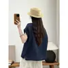 Camiseta de Verão Novo Estilo para Mulheres, Cor Sólida, Caimento Solto, Emagrecedora, Gola Redonda, Manga Curta, Pulôver, Design Curto, Top Juvenil