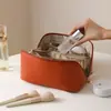 Bolsa de Almohada en Forma de Riñón Yunduo Bolsa de Cosméticos de Cuero PU Bolsa de Almacenamiento Portátil para Viajes Popular en Internet Bolsa de Lavado de Gama Alta