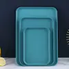 Bandeja de Plástico Doméstica Simple, Plato Rectangular de Aspecto Elegante para Restaurante, Té de la Tarde, Plato de Frutas para Aperitivos, Aperitivos al por Mayor