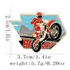Broche de Emblema de Moto Esportiva Dobrado e Deformado Acessórios de Vestuário de Corrida Montanha Corrida Broche Decoração de Mochila Escolar