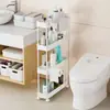 Estante de Almacenamiento para Espacios Estrechos para Dormitorio y Habitación de Estudiantes, Carrito Móvil para Baño y Cocina, Estante de Almacenamiento de Múltiples Niveles para Espacios Estrechos para Snacks