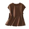 Foto Real de Top con Ribete de Encaje Silueta Adelgazante Juvenil Etéreo Disponible en Stock Camiseta sin Mangas para Mujer Tallas Grandes Artística Nueva de Verano