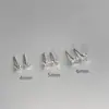 Pendientes Mini Estrella de Plata de Ley S925 Seleccionados Cuidadosamente para Mujer, de Rosca, No Necesitan Quitarse, Clavos Simples para el Cuidado del Oído